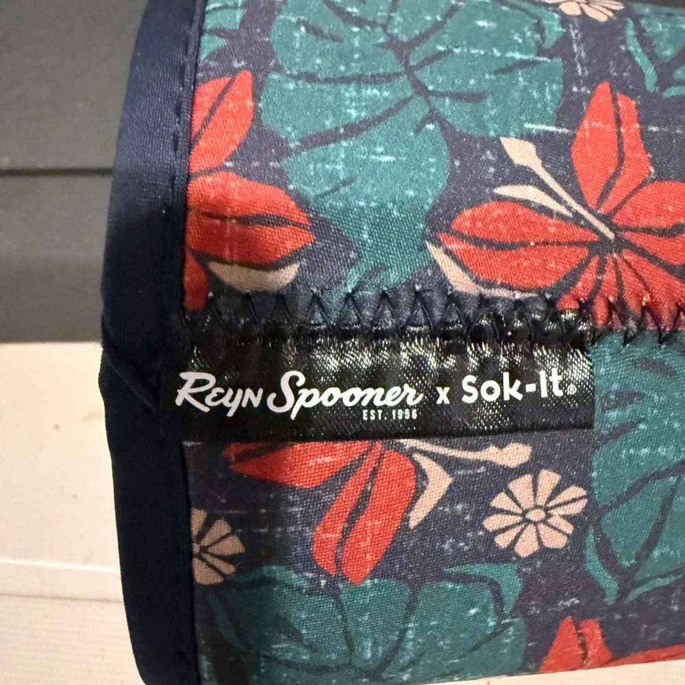 Reyn Spooner‎ x Sok-it Cup Sleeve Unisex 22-28oz Navy Tropical Floral Excellent